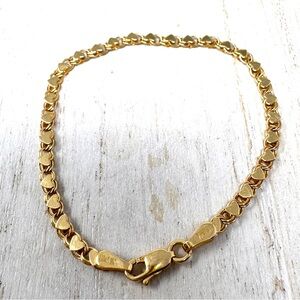 10K yellow gold mirror heart child’s bracelet, NWOT